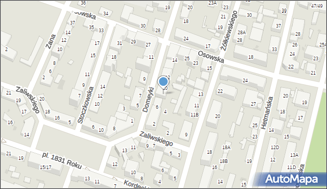 Warszawa, Domeyki Ignacego, 8, mapa Warszawy