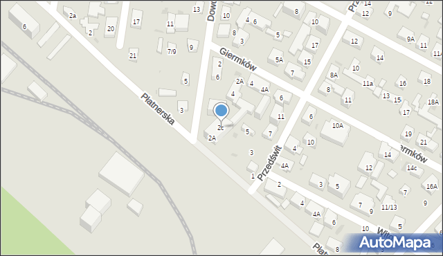 Warszawa, Dowódców, 2c, mapa Warszawy