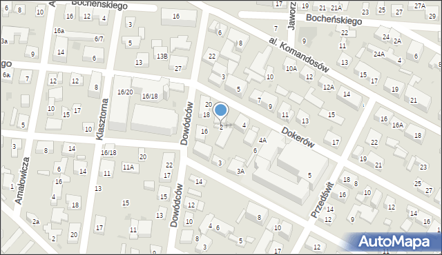 Warszawa, Dokerów, 2, mapa Warszawy