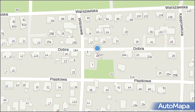 Warszawa, Dobra, 18, mapa Warszawy