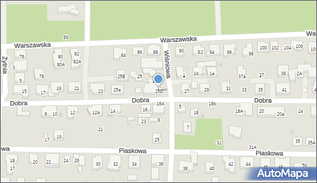 Warszawa, Dobra, 25D, mapa Warszawy