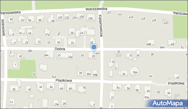 Warszawa, Dobra, 26a, mapa Warszawy