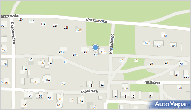 Warszawa, Dobra, 51, mapa Warszawy