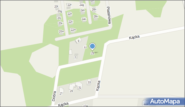 Wiązowna, Dobra, 13, mapa Wiązowna