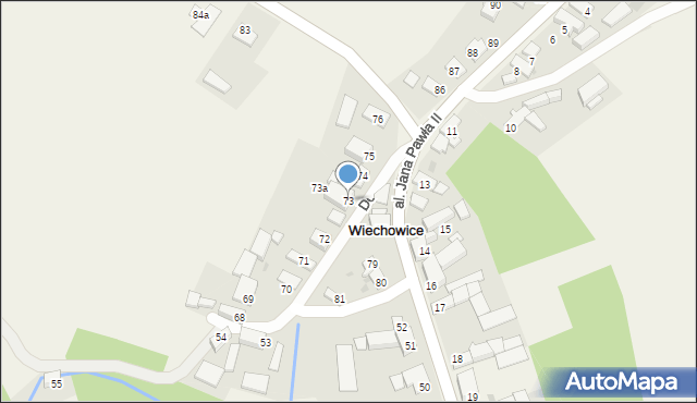 Wiechowice, Dobrego Jana, 73, mapa Wiechowice