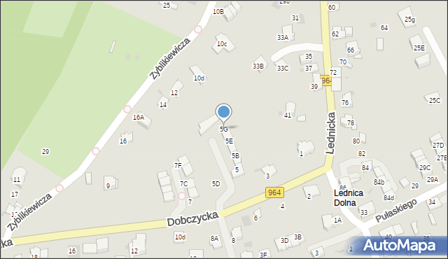 Wieliczka, Dobczycka, 5G, mapa Wieliczka