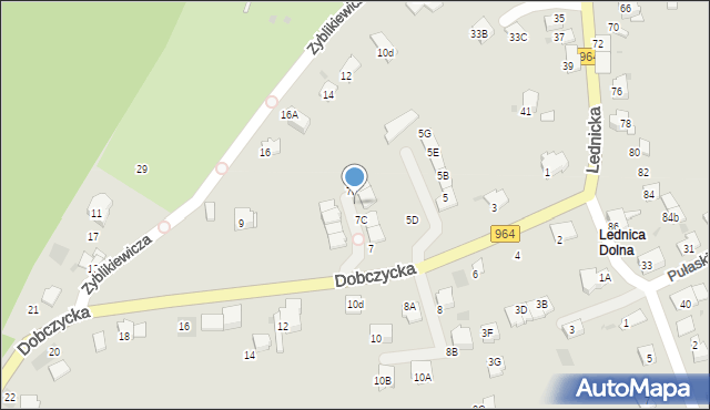 Wieliczka, Dobczycka, 7E, mapa Wieliczka