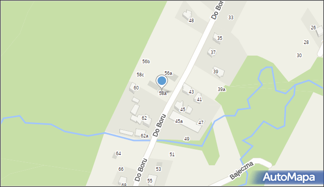 Wilkowice, Do Boru, 58a, mapa Wilkowice