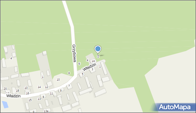 Władzin, Dobra, 2, mapa Władzin