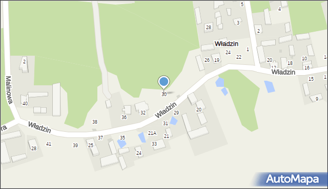 Władzin, Dobra, 30, mapa Władzin