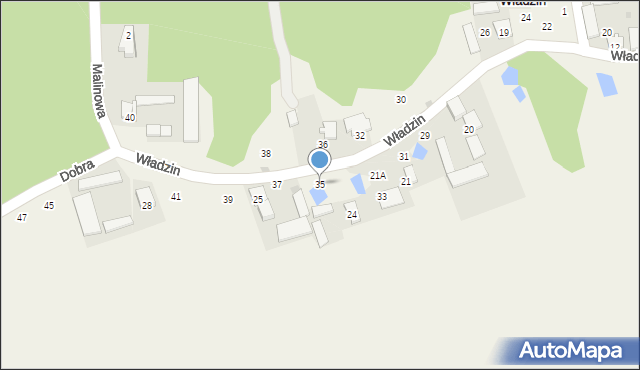 Władzin, Dobra, 35, mapa Władzin