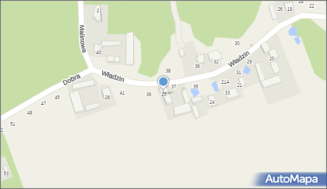 Władzin, Dobra, 37a, mapa Władzin