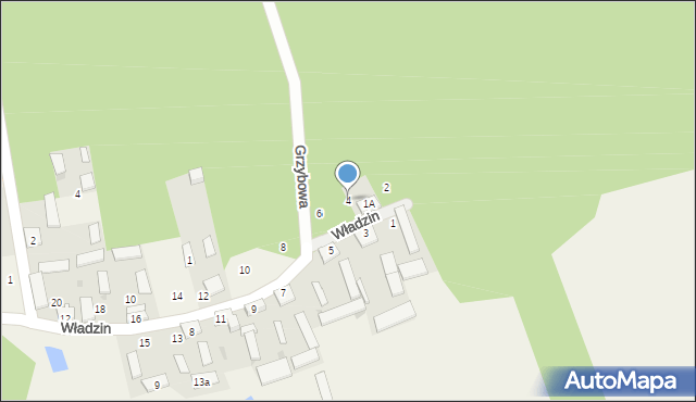 Władzin, Dobra, 4, mapa Władzin