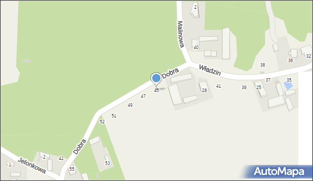 Władzin, Dobra, 45, mapa Władzin