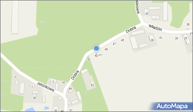 Władzin, Dobra, 51, mapa Władzin