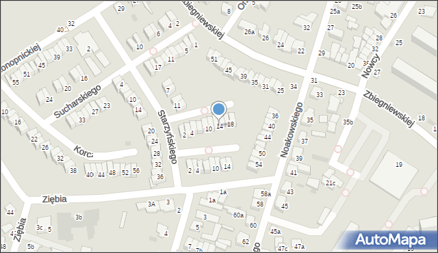 Włocławek, Dobrzańskiego-Hubala Henryka, mjr., 14, mapa Włocławka