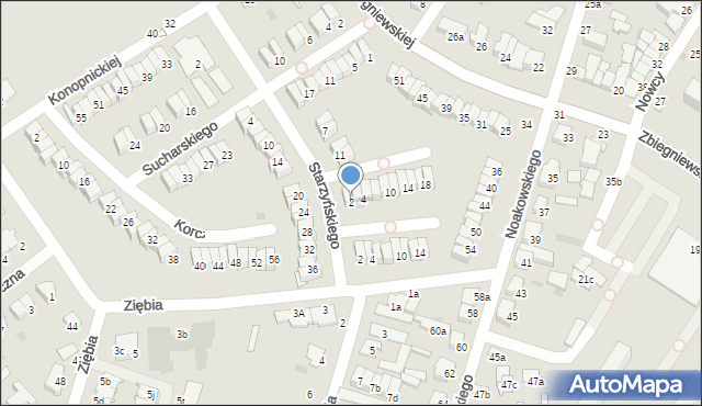 Włocławek, Dobrzańskiego-Hubala Henryka, mjr., 2, mapa Włocławka