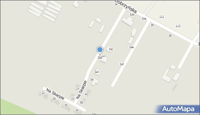 Włocławek, Dobrzyńska, 34d, mapa Włocławka