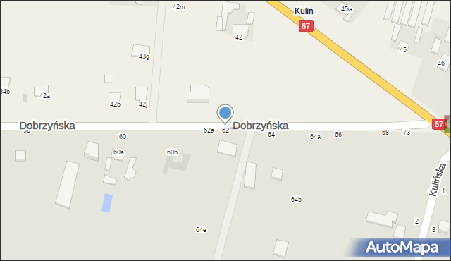 Włocławek, Dobrzyńska, 62, mapa Włocławka
