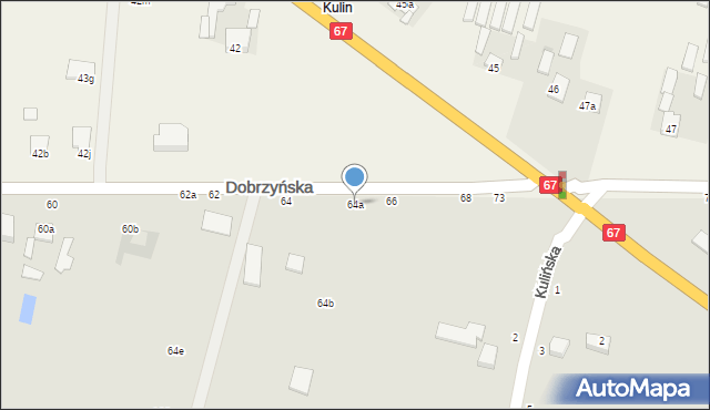Włocławek, Dobrzyńska, 64a, mapa Włocławka