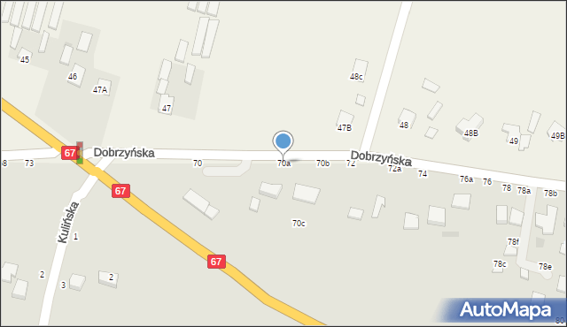 Włocławek, Dobrzyńska, 70a, mapa Włocławka