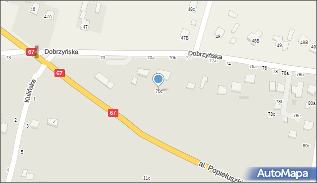 Włocławek, Dobrzyńska, 70c, mapa Włocławka