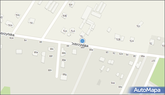 Włocławek, Dobrzyńska, 88d, mapa Włocławka