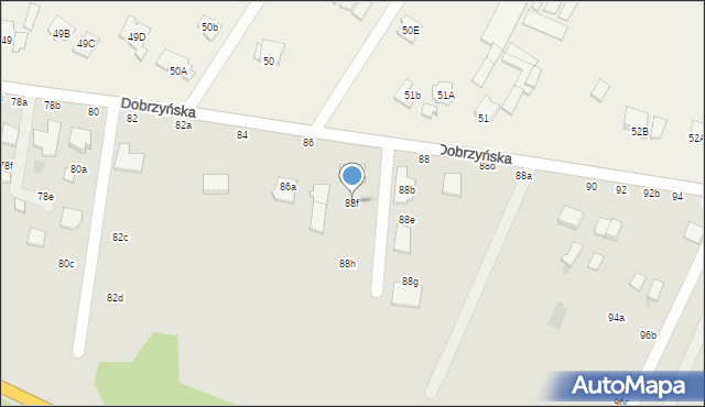 Włocławek, Dobrzyńska, 88f, mapa Włocławka