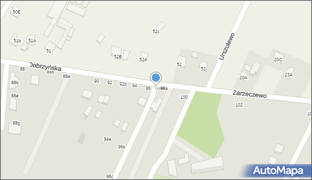 Włocławek, Dobrzyńska, 96a, mapa Włocławka