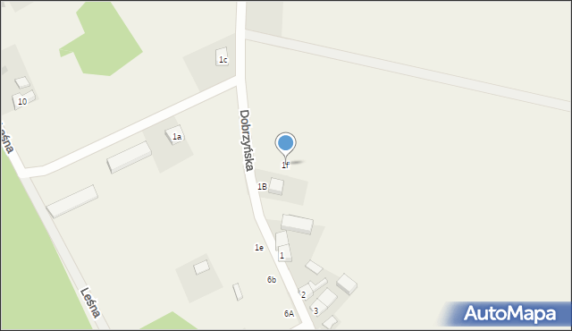 Wójcice, Dobrzyńska, 1f, mapa Wójcice