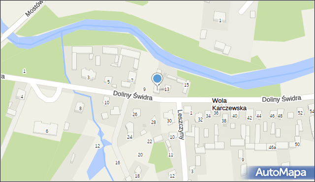 Wola Karczewska, Doliny Świdra, 11A, mapa Wola Karczewska