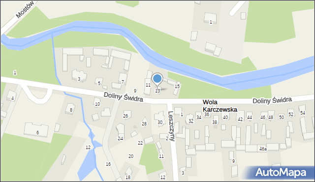 Wola Karczewska, Doliny Świdra, 13, mapa Wola Karczewska