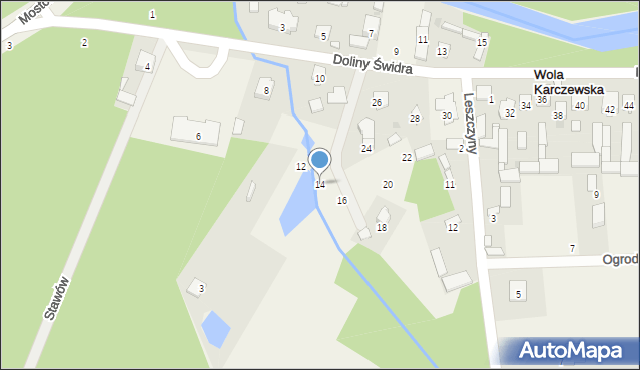 Wola Karczewska, Doliny Świdra, 14, mapa Wola Karczewska
