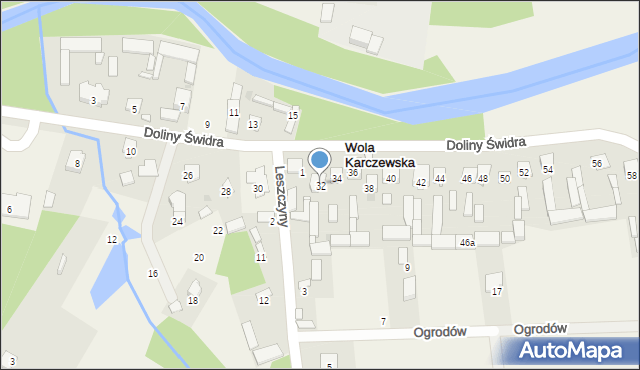 Wola Karczewska, Doliny Świdra, 32, mapa Wola Karczewska