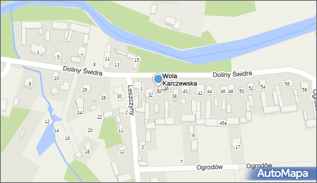 Wola Karczewska, Doliny Świdra, 34, mapa Wola Karczewska