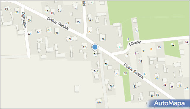 Wola Karczewska, Doliny Świdra, 74, mapa Wola Karczewska