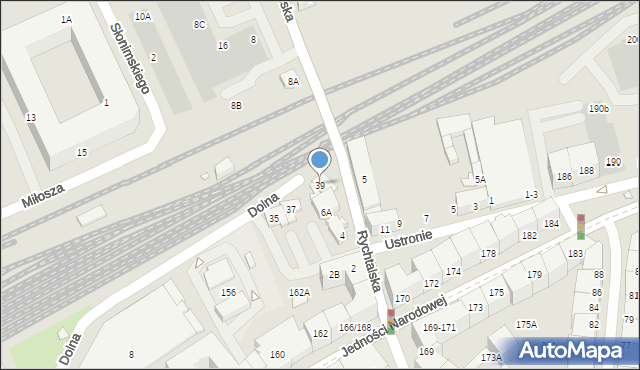 Wrocław, Dolna, 39, mapa Wrocławia