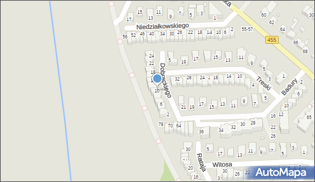 Wrocław, Dobrackiego Macieja, 10, mapa Wrocławia