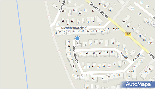 Wrocław, Dobrackiego Macieja, 5, mapa Wrocławia