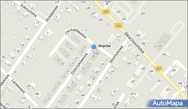 Wrocław, Dobrzykowicka, 3a, mapa Wrocławia