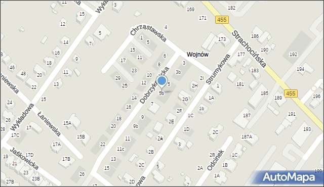 Wrocław, Dobrzykowicka, 5b, mapa Wrocławia