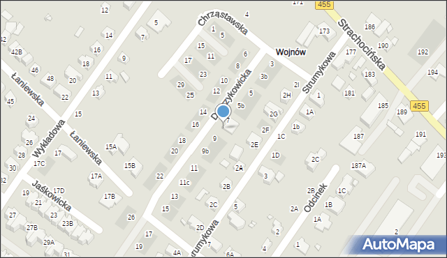 Wrocław, Dobrzykowicka, 7a, mapa Wrocławia