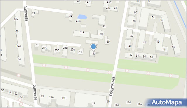 Wrocław, Dożynkowa, 37, mapa Wrocławia
