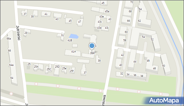 Wrocław, Dożynkowa, 39A, mapa Wrocławia