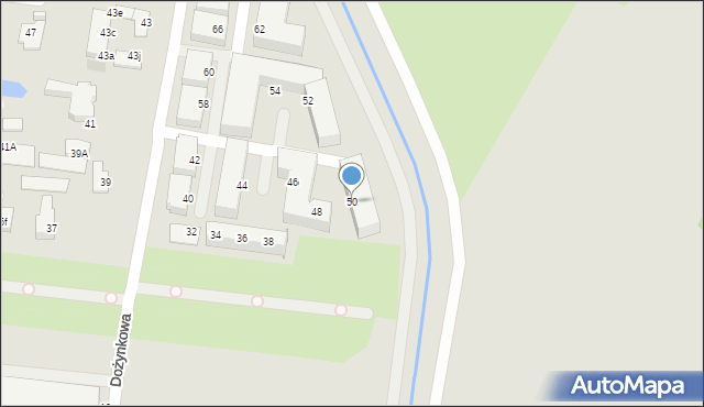 Wrocław, Dożynkowa, 50, mapa Wrocławia