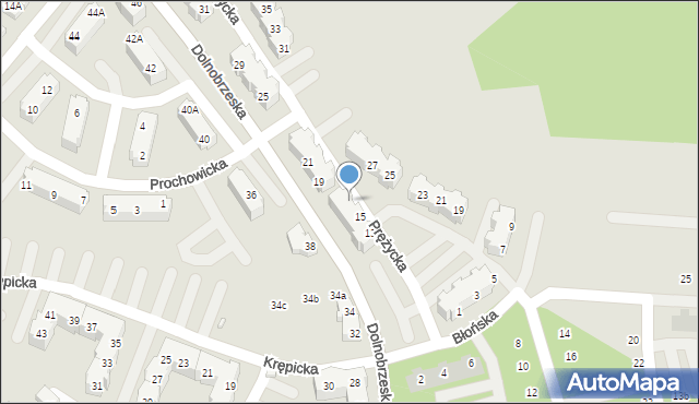 Wrocław, Dolnobrzeska, 17, mapa Wrocławia