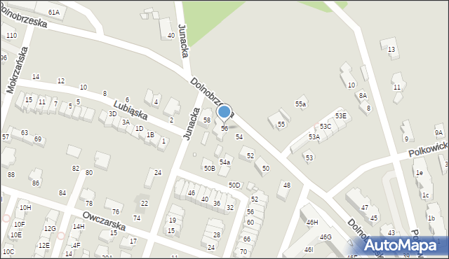 Wrocław, Dolnobrzeska, 56, mapa Wrocławia