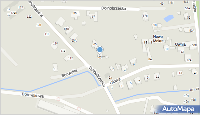 Wrocław, Dolnobrzeska, 63, mapa Wrocławia