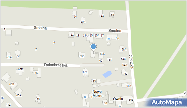 Wrocław, Dolnobrzeska, 69ab, mapa Wrocławia