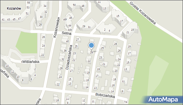 Wrocław, Dobrzańska, 24, mapa Wrocławia